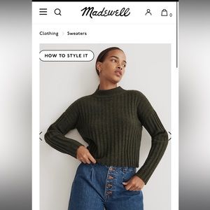 Madewell Sweater dark green size M